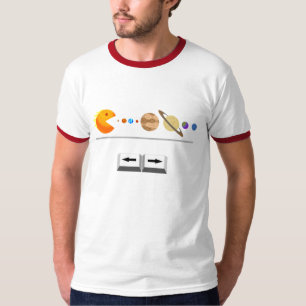 Spiel mit Planeten lustigem T - Shirt