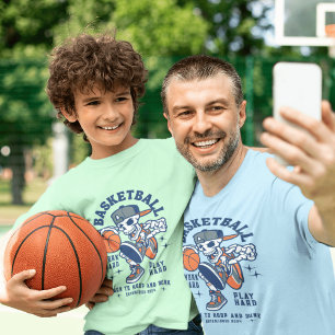 "Spiel mit Skull Basketball Halloween T-Shirt
