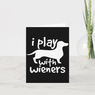Spiel mit Wiener lustigen Dachshunden Wiener Hund Karte