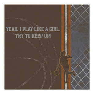 Spiel mögen einen Mädchen-Basketball Poster