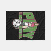 Spiel mögen einen Mädchen-Fußball Fleecedecke (Vorderseite (Horizontal))