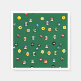 Spiel Nacht Geburtstag Billard Pool Tisch Serviette