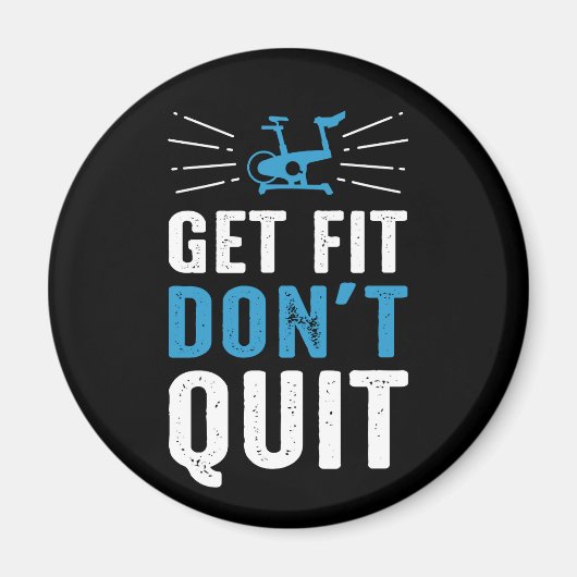 Spiel nicht aufhören Spin Gym Motivation - Blau Magnet (Vorne)