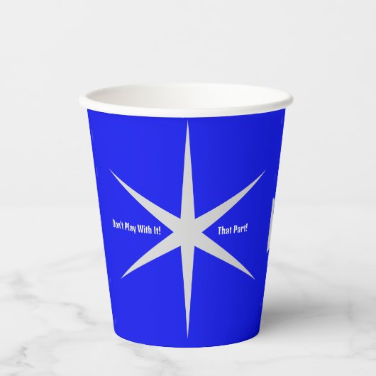 Spiel nicht damit, dieser Teil. Schwarz/Weiß-Samml Pappbecher (Vorderseite)