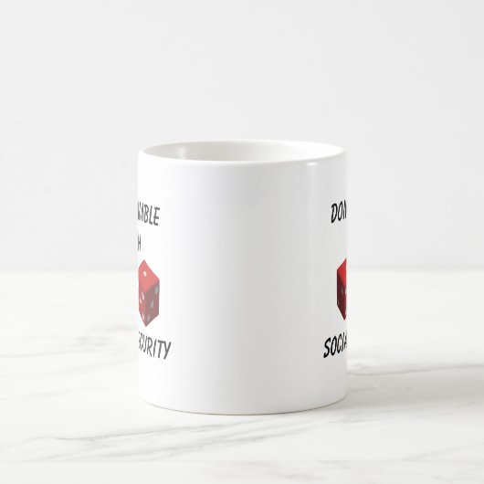Spiel nicht mit der Sozialversicherung Kaffeetasse (Mittel)