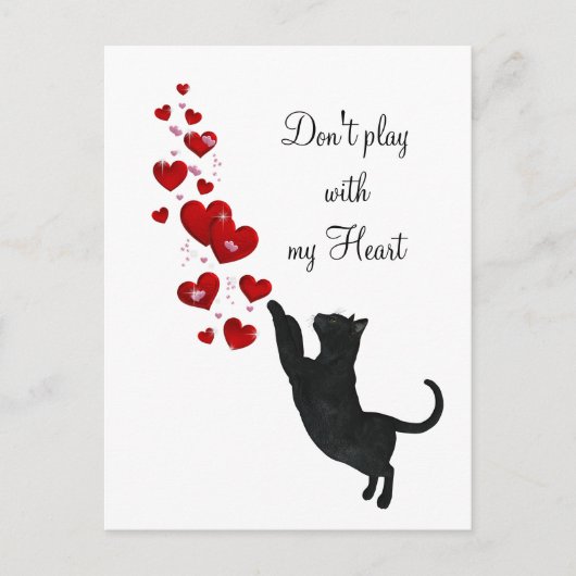 Spiel nicht mit meinem Herz Postkarte (Vorderseite)