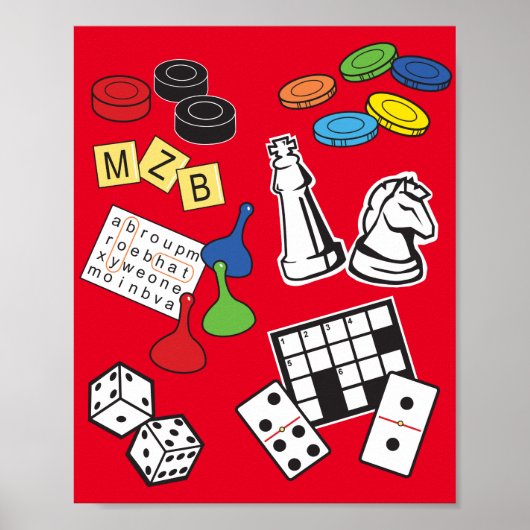 Spiel Night, Board Games und Word Puzzles Poster (Vorne)