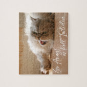 Spiel on | Angry Go Away RPG Roleplayer Cat Foto Puzzle (Vertikal)