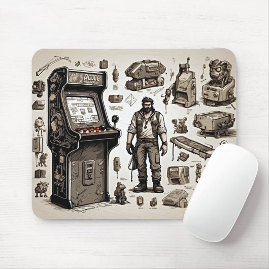 Spiel On: Klassischer Arcade Retro Mousepad (Mit Mouse)
