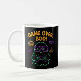 Spiel Over Boo - Funny Gamer Ghost Halloween Neon Kaffeetasse