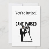 Spiel Pausen Braut & Groom Einladung (Vorderseite)