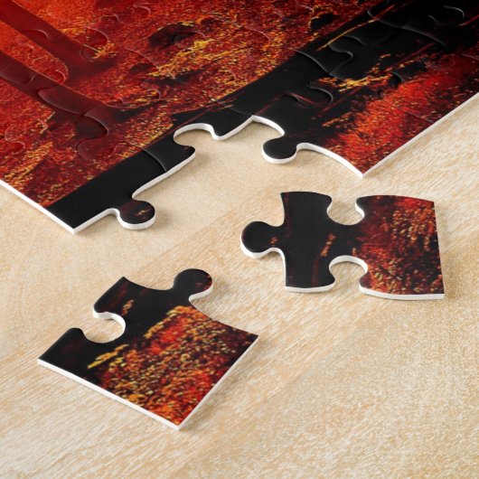 Spiel Puzzle Sunset Forest Szene (Seite)