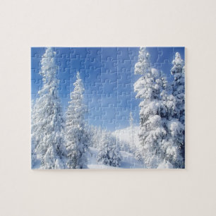 Spiel Puzzle-Winterszene Puzzle