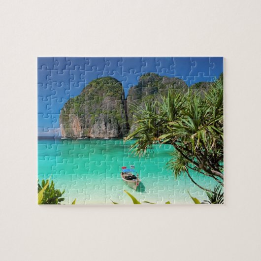 Spiel-Puzzlespiel-Tropische Strand-Szene Puzzle (Horizontal)