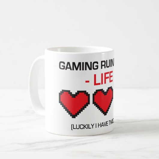 SPIEL RUINIERTE MEIN LEBEN! KAFFEETASSE (Vorderseite Links)