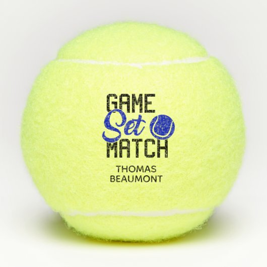 Spiel Satz Match Tennisbälle (Vorderseite)