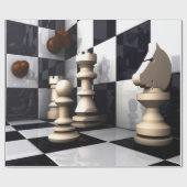 Spiel-Schach-Art Geschenkpapier (Flach)