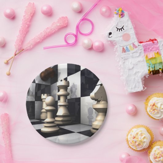 Spiel-Schach-Art Pappteller (Party)