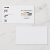 Spiel-Schach der Herausforderungs-sich Visitenkarte (Vorne/Hinten)