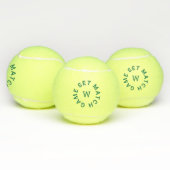 Spiel Set Match Green Monogram Tennisbälle (Multi)