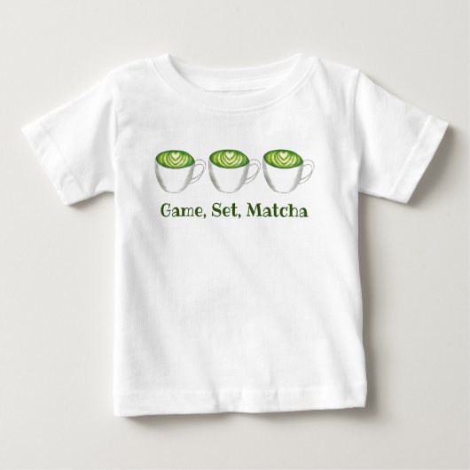 Spiel Set Match Matcha Green Tea Latte Feinschmeck Baby T-shirt (Vorderseite)