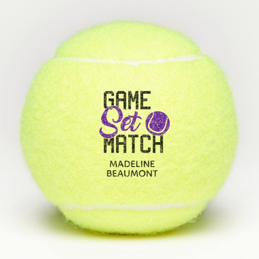 Spiel-Set-Match Tennisbälle (Vorderseite)