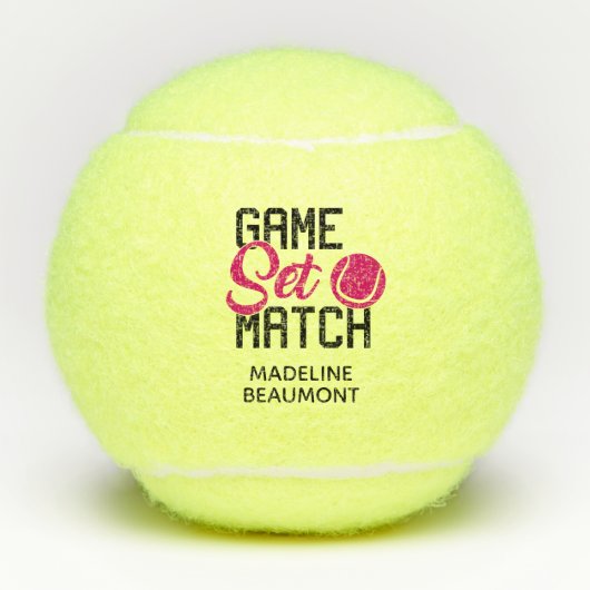 Spiel-Set-Match Tennisbälle (Vorderseite)