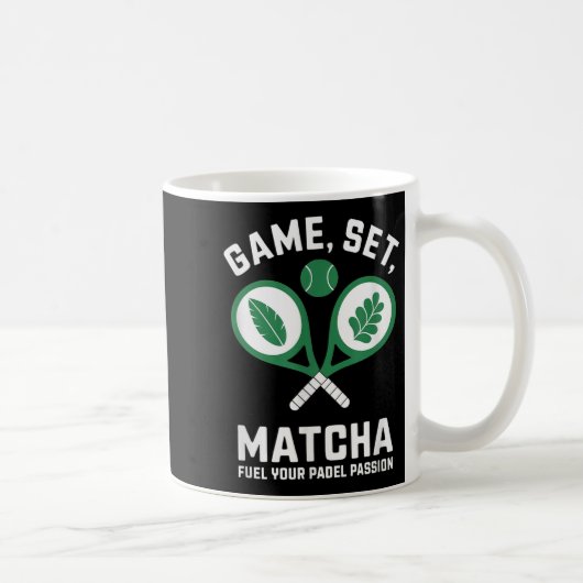 Spiel, Set, Matcha Design - Padel Enthusiast Motiv Kaffeetasse (Rechts)