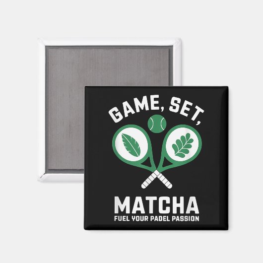 Spiel, Set, Matcha Design - Padel Enthusiast Motiv Magnet (Vorderseite/Rückseite)