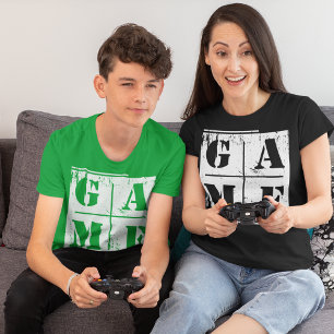 Spiel-Typografie abgenutzte Grafik T-Shirt