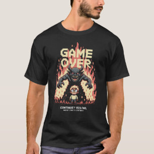Spiel über 8 Bit Glitch Art T-Shirt