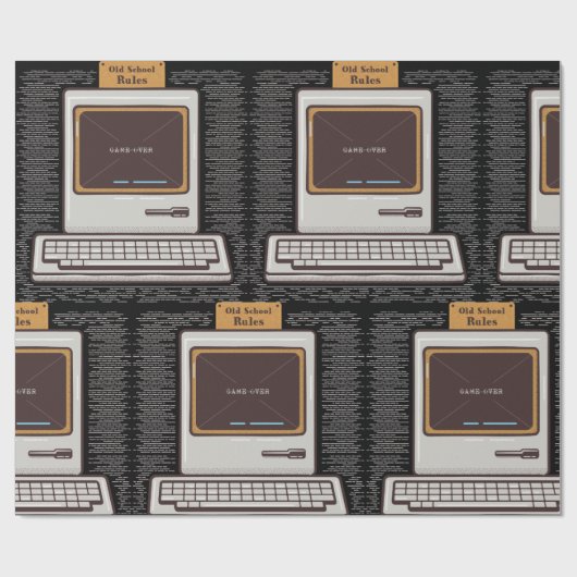 Spiel über alten PC Geschenkpapier (Flach)