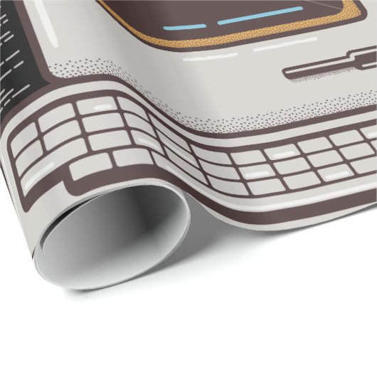 Spiel über alten PC Geschenkpapier (Rolleneckpunkt)