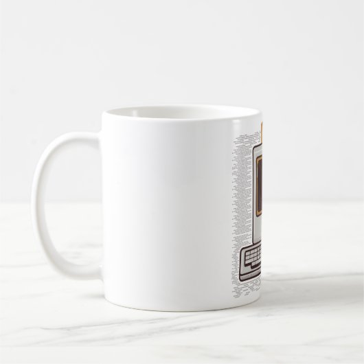 Spiel über alten PC Kaffeetasse (Links)