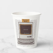 Spiel über alten PC Pappbecher (Vorderseite)