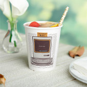 Spiel über alten PC Pappbecher