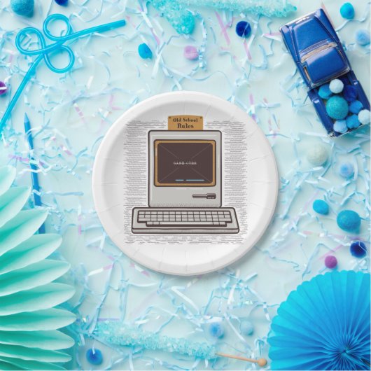 Spiel über alten PC Pappteller (Party)