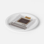 Spiel über alten PC Pappteller (Schrägansicht)