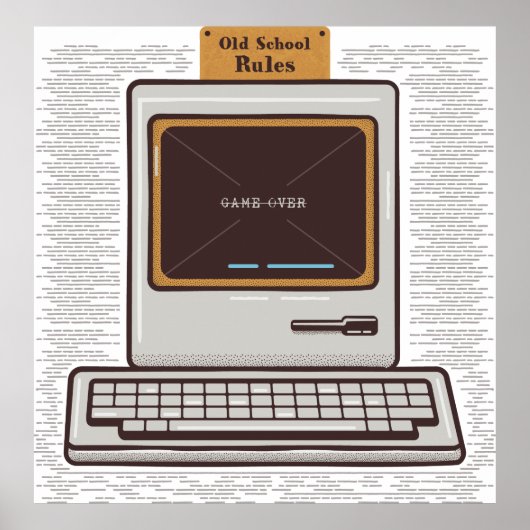 Spiel über alten PC Poster (Vorne)