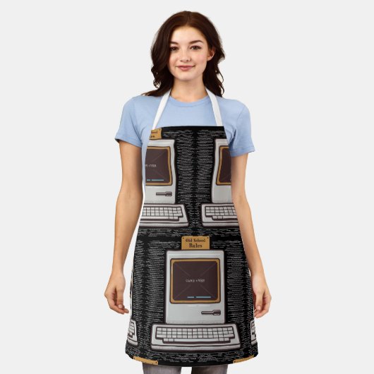 Spiel über alten PC Schürze (Getragen)