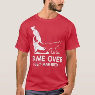 Spiel über Bachelor Party Braut und Bräutigam Hoch T-Shirt