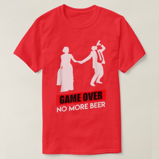 Spiel über Bachelor-Party-Hochzeit T-Shirt (Design vorne)