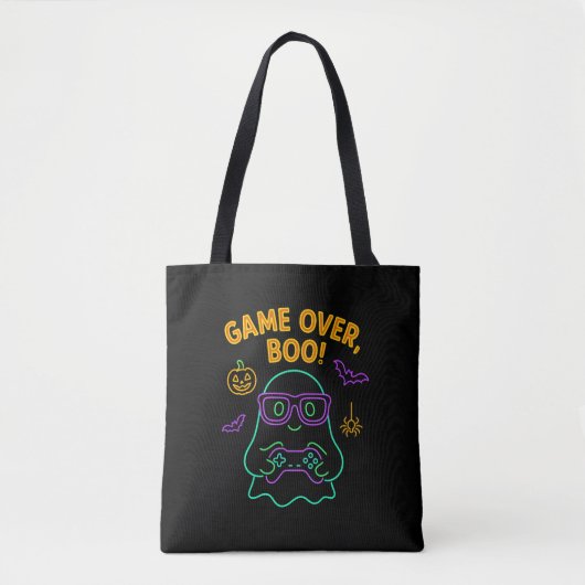 Spiel über Boo Funny Halloween Gamer Ghost Tasche (Vorderseite)