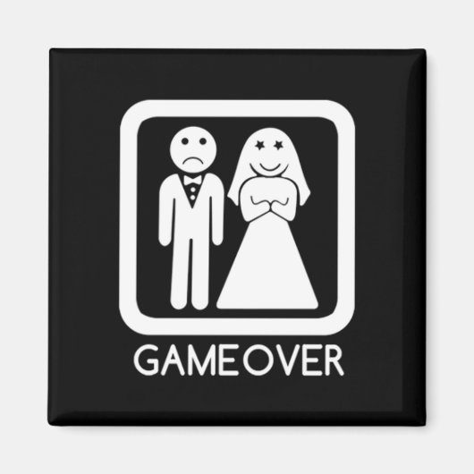 Spiel über Braut und Groom Magnet (Vorne)