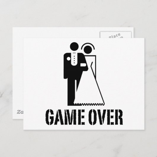 Spiel über Brautbummler Hochzeit Postkarte (Vorne/Hinten)