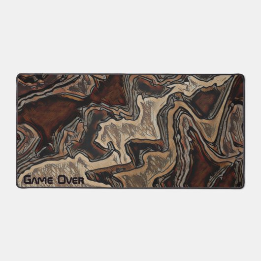Spiel über Custom Unique Moderne Abstrakt Gamer Schreibtischunterlage (Vorderseite)