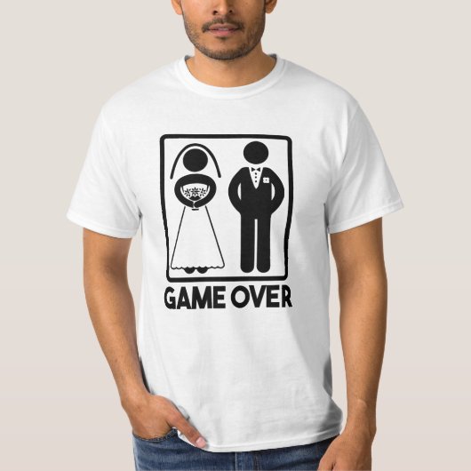 Spiel über das Shirt der Hochzeit lustiger Grooms (Vorderseite)