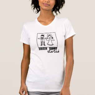 Spiel über das Spiel gestartet Hochzeit T - Shirt