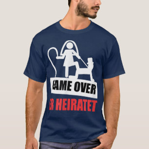 Spiel über den Verheirateten Heiratsraum für Party T-Shirt
