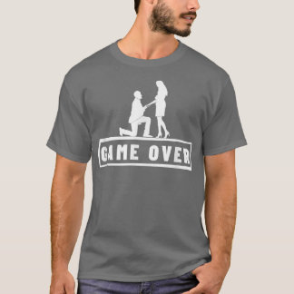 Spiel über Ehe Vorschlag Bachelor Party Groomo T-Shirt